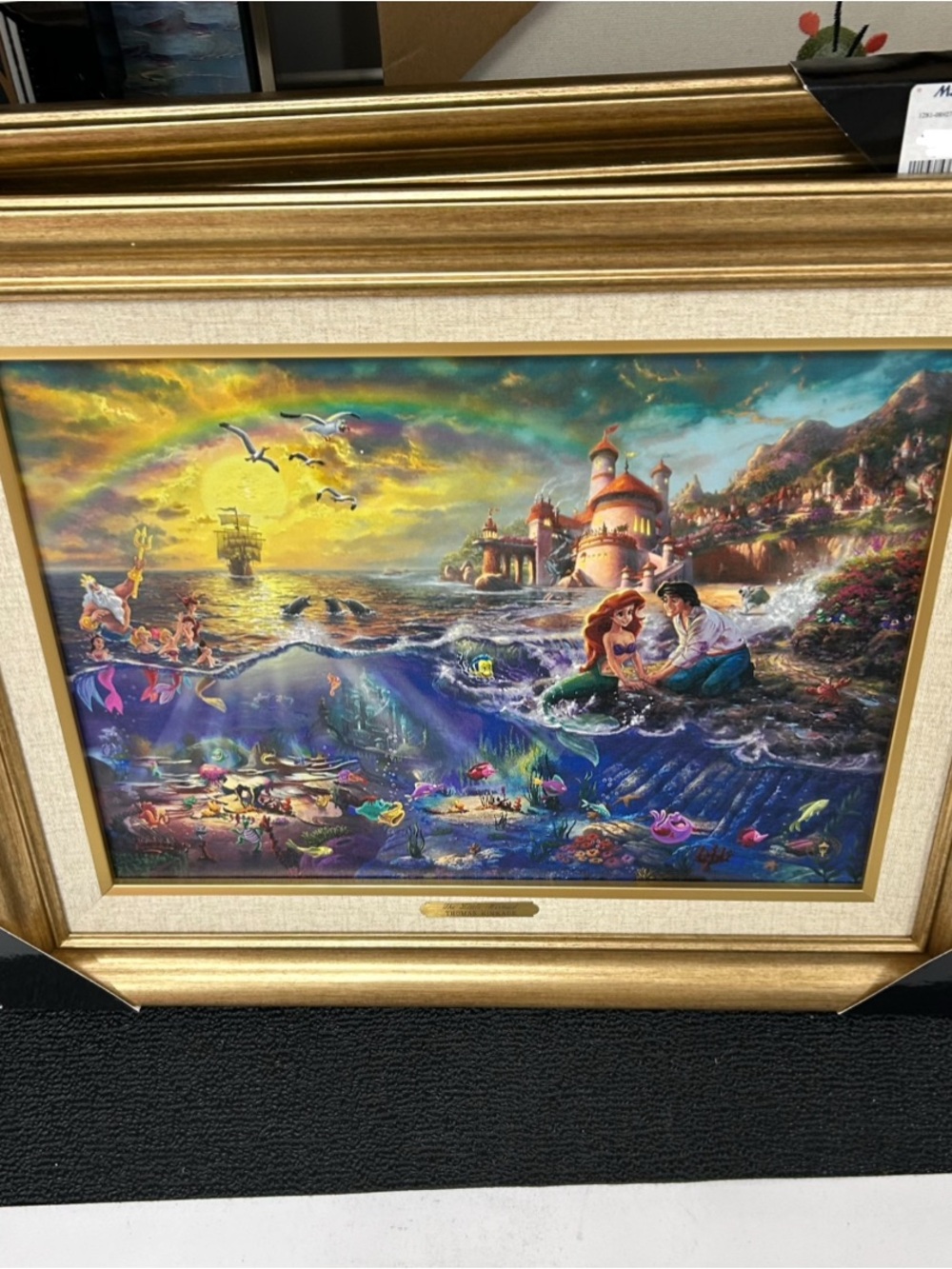 thomas kinkade the little mermaid framed canvas print